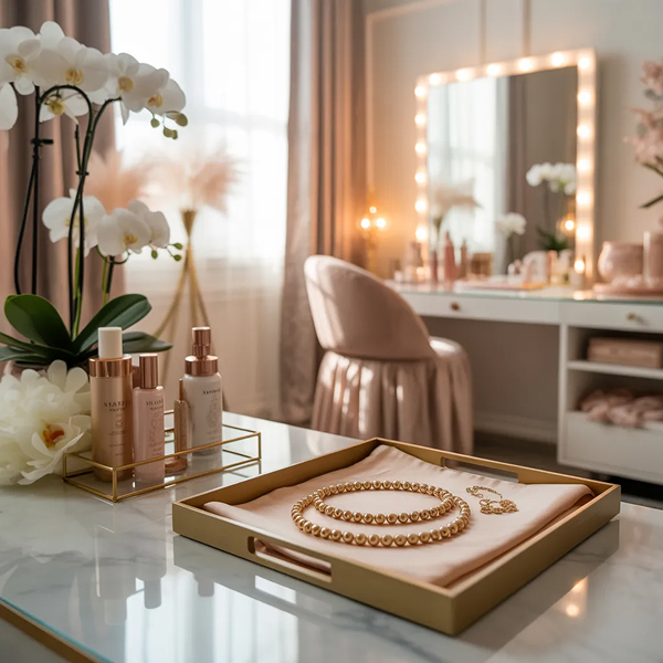 Bridal makeup trial session in a premium studio